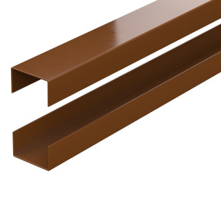 DuraPost Urban Slatted Composite Rails Brown Pack 2