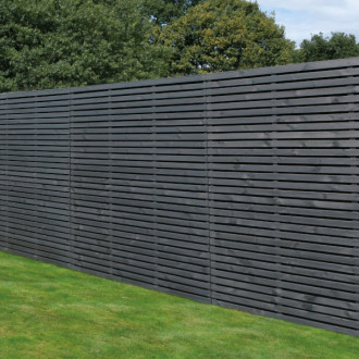Superior Anthracite Double Slatted Panel 180 x 180cm