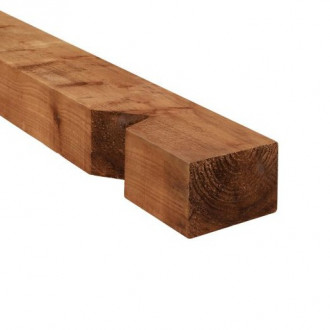 V-Notched Posts Brown 